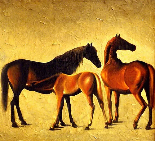 Лошади с жеребенком