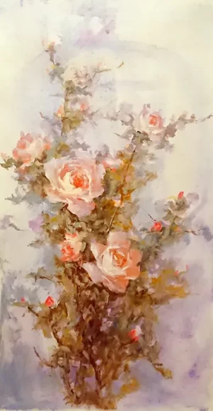 Цветущие розы