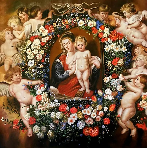 Мадонна в венке из цветов (копия П. Рубенса)